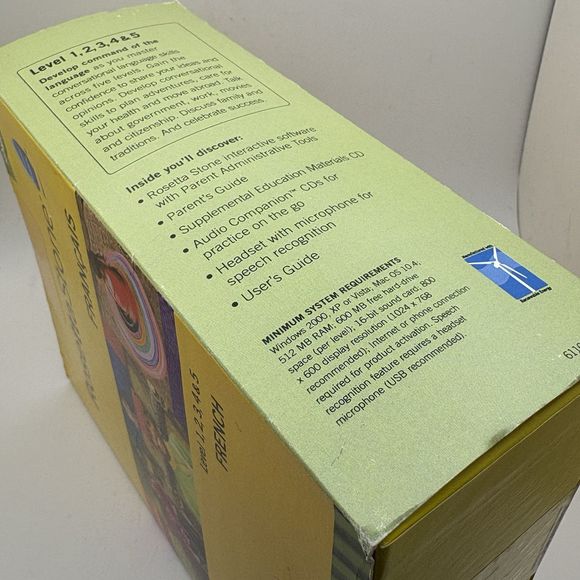 NEW Rosetta Stone French Francais Version 3 Level 1-5 Homeschool WinMac CD ROM - Picture 4 of 6